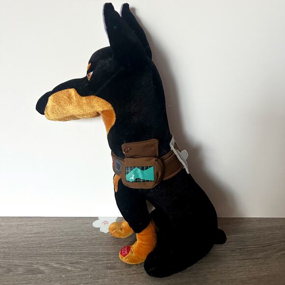 Disney Store PIXAR UP Alpha Talking Dog Plush Doberman Dog Stuff Tested Rare - Picture 3 of 6